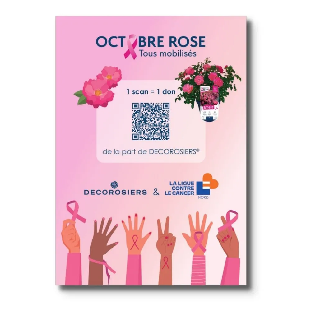 Affichette A4 PVC OCTOBRE ROSE