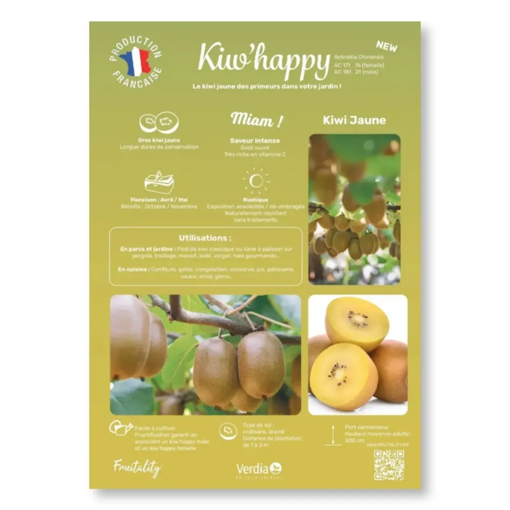 Affichette A4 PVC FRUITALITY® Kiw'Happy®